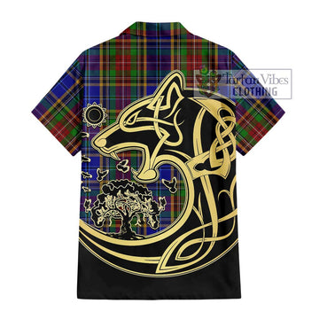 Beattie Tartan Hawaiian Shirt with Family Crest Celtic Wolf Style - Tartan Vibes Clothing