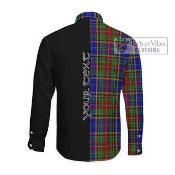 Beattie Tartan Long Sleeve Button Shirt with Family Crest and Half Of Me Style Men's Shirt - Tartanvibesclothing Shop