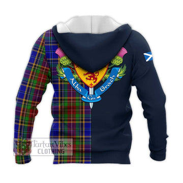 Beattie Tartan Knitted Hoodie Alba with Scottish Lion Royal Arm Half Style - Tartan Vibes Clothing