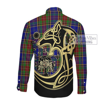 Beattie Tartan Long Sleeve Button Shirt with Family Crest Celtic Wolf Style Men's Shirt - Tartan Vibes Clothing