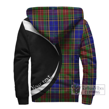 Beattie Tartan Sherpa Hoodie with Family Crest Circle Style - Tartan Vibes Clothing