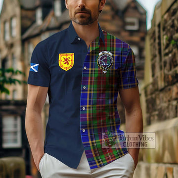 Beattie Tartan Hawaiian Shirt Alba with Scottish Lion Royal Arm Half Style - Tartan Vibes Clothing
