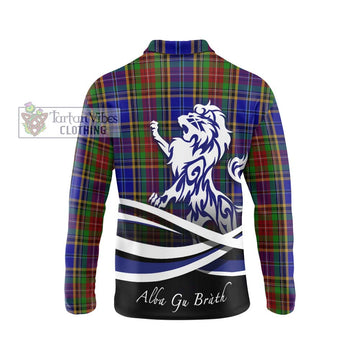 Beattie Tartan Long Sleeve Polo Shirt with Alba Gu Brath Regal Lion Emblem - Tartan Vibes Clothing