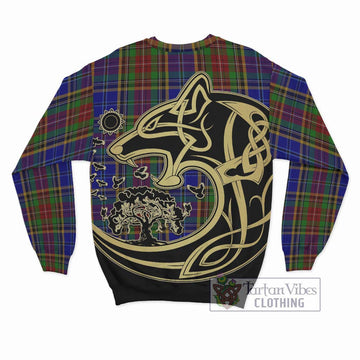 Beattie Tartan Sweatshirt with Family Crest Celtic Wolf Style - Tartan Vibes Clothing