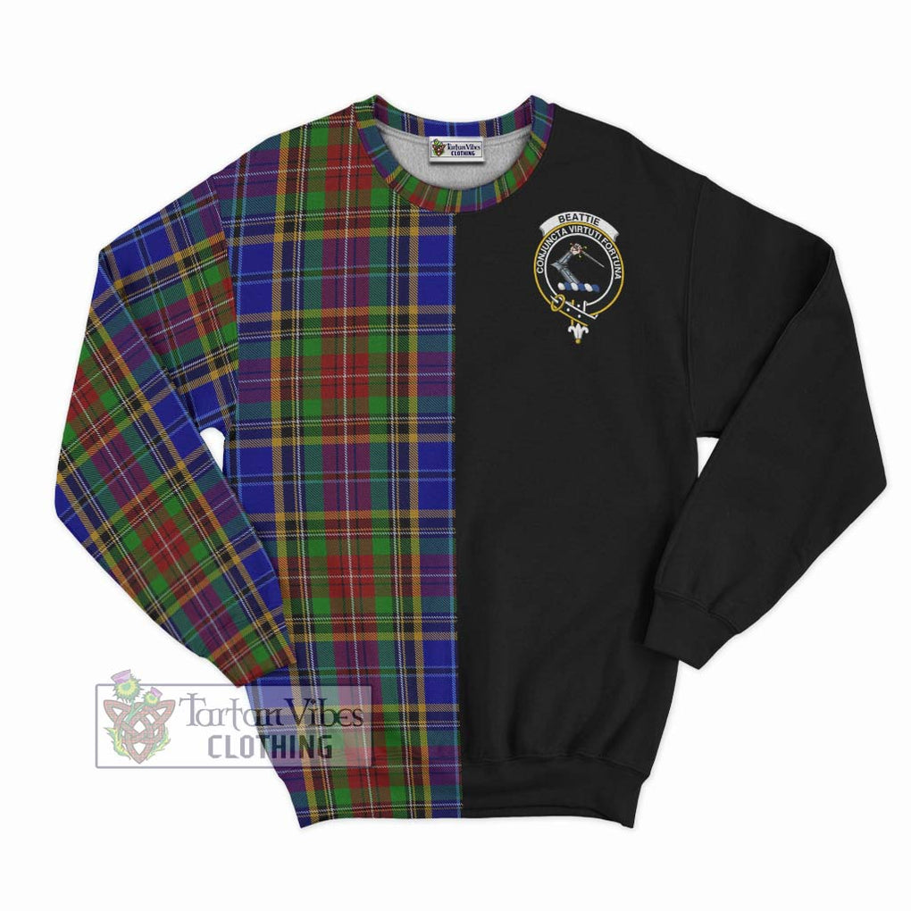 Beattie Tartan Sweatshirt with Family Crest and Half Of Me Style - Tartan Vibes Clothing