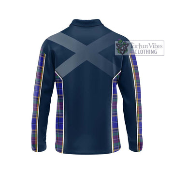 Beattie Tartan Long Sleeve Polo Shirt with Family Crest and Lion Rampant Vibes Sport Style - Tartan Vibes Clothing