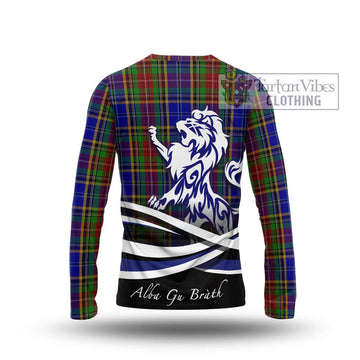 Beattie Tartan Long Sleeve T-Shirt with Alba Gu Brath Regal Lion Emblem - Tartan Vibes Clothing