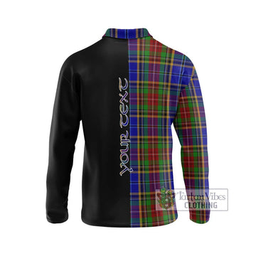 Beattie Tartan Long Sleeve Polo Shirt with Family Crest and Half Of Me Style - Tartan Vibes Clothing