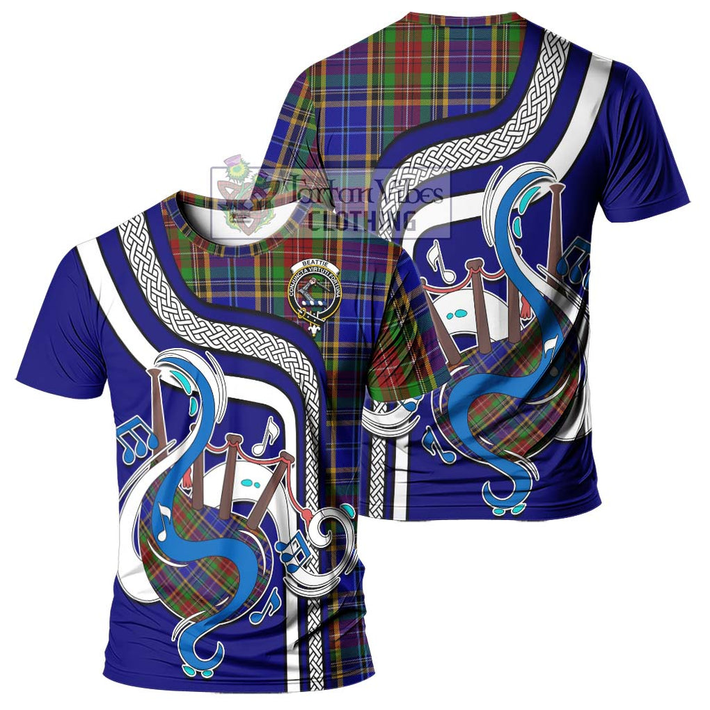 Beattie Tartan T-Shirt with Epic Bagpipe Style - Tartanvibesclothing Shop