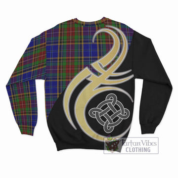 Beattie Tartan Sweatshirt with Family Crest and Celtic Symbol Style - Tartan Vibes Clothing