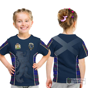 Beattie Tartan Kid T-Shirt with Family Crest and Lion Rampant Vibes Sport Style - Tartan Vibes Clothing