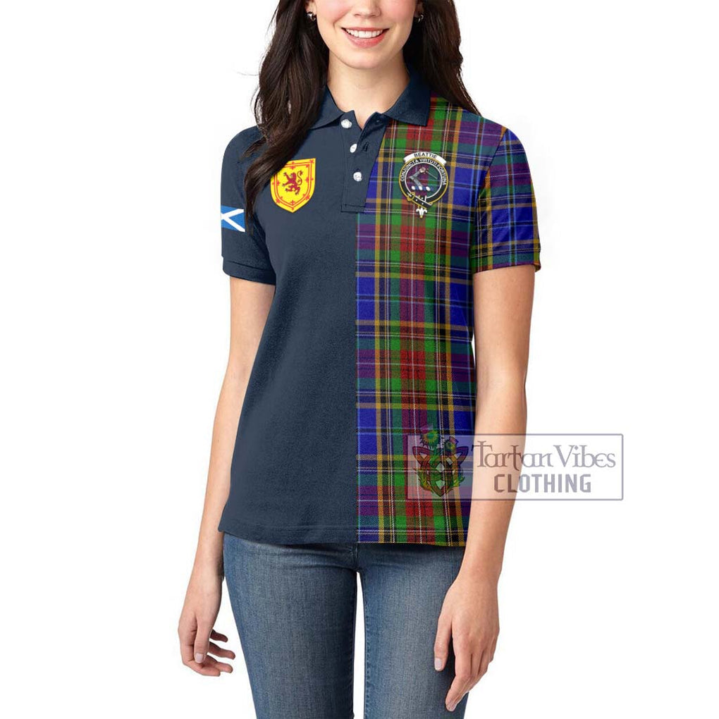 Beattie Tartan Women's Polo Shirt Alba with Scottish Lion Royal Arm Half Style - Tartan Vibes Clothing