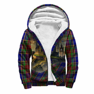Beattie (Beatty) Tartan Family Crest Sherpa Hoodie with Scottish Ancient Castle Style Unisex S - Tartan Vibes Clothing
