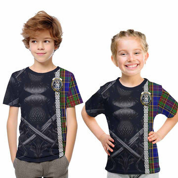 Beattie (Beatty) Tartan Kid T-Shirt with Family Crest Cross Sword Thistle Celtic Vibes Youth XL Size14 - Tartan Vibes Clothing