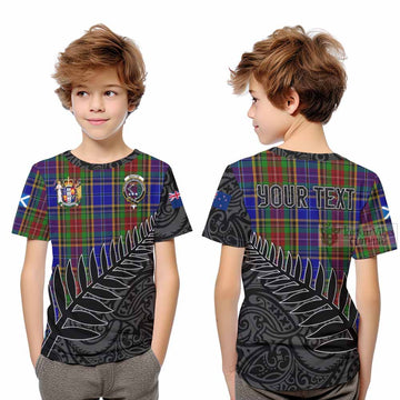 Tartan Vibes Clothing Beattie (Beatty) Crest Tartan Kid T-Shirt with New Zealand Silver Fern Half Style