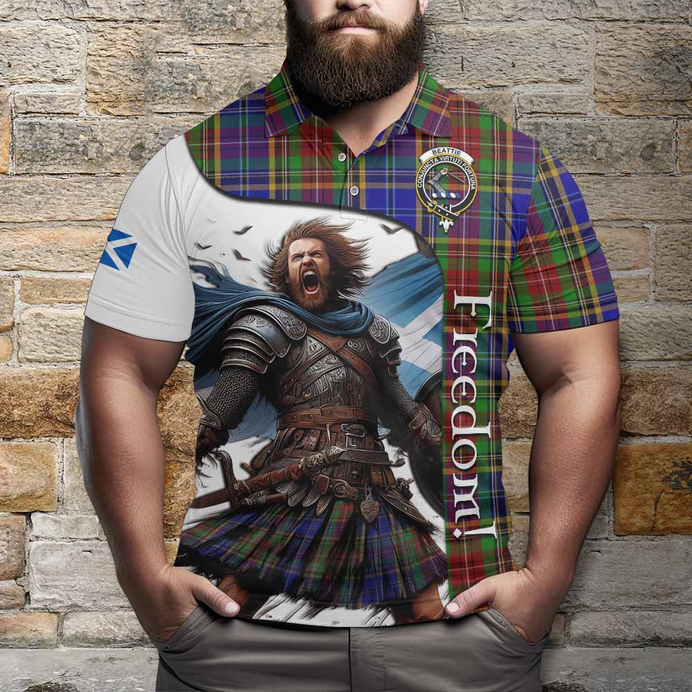Tartan Vibes Clothing Beattie (Beatty) Crest Tartan Polo Shirt Inspired by the Freedom of Scottish Warrior
