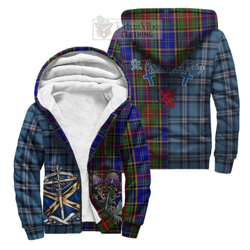 Beattie (Beatty) Tartan Sherpa Hoodie Happy St. Andrew's Day Half Tartan Style Unisex S - Tartan Vibes Clothing