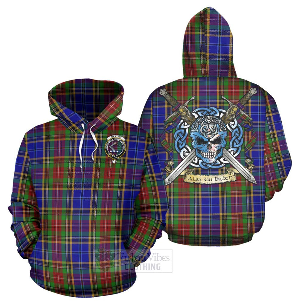 Beattie (Beatty) Tartan Hoodie with Family Crest Celtic Skull Style Zip Hoodie - Tartan Vibes Clothing