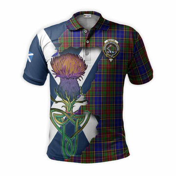 Tartan Vibes Clothing Beattie (Beatty) Tartan Family Crest Polo Shirt Scottish Thistle Celtic Inspired