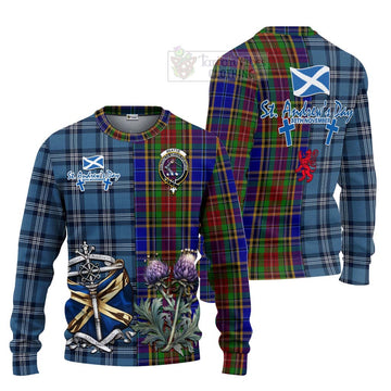 Beattie (Beatty) Tartan Knitted Sweater Happy St. Andrew's Day Half Tartan Style Unisex - Tartan Vibes Clothing