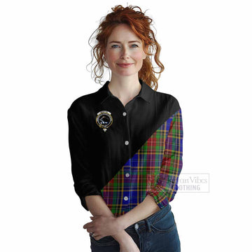 Beattie (Beatty) Tartan Women's Casual Shirt with Family Crest and Military Logo Style Female - Tartan Vibes Clothing