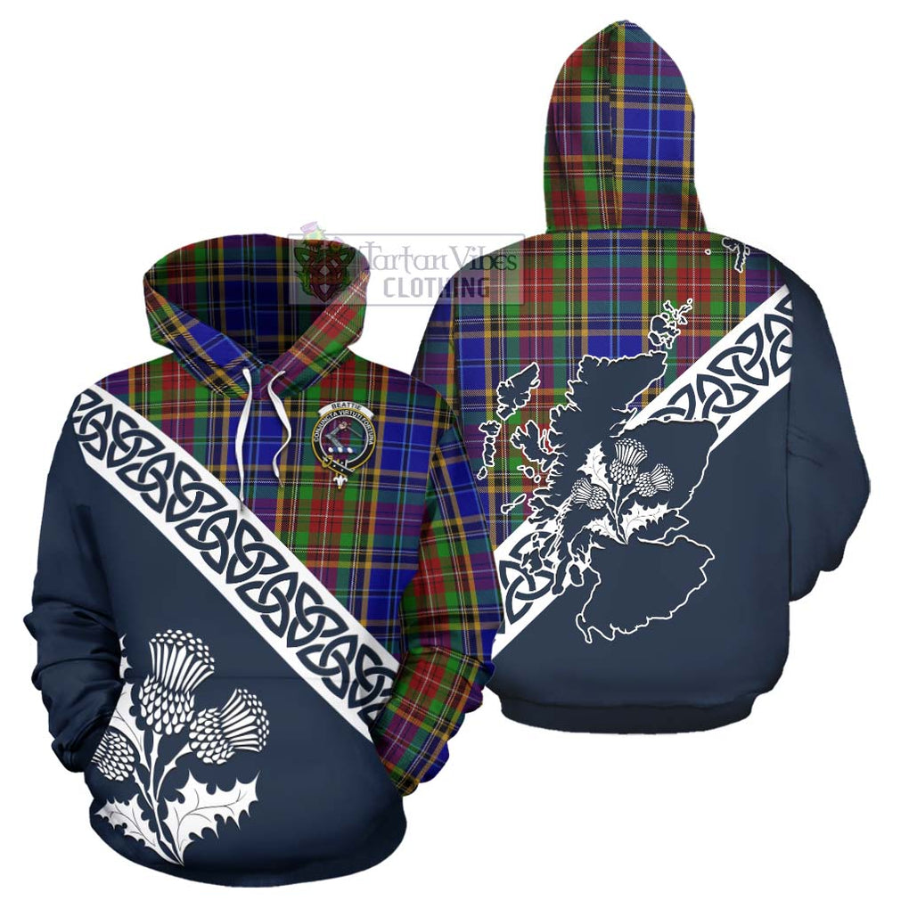 Beattie (Beatty) Tartan Hoodie Featuring Thistle and Scotland Map Zip Hoodie - Tartan Vibes Clothing