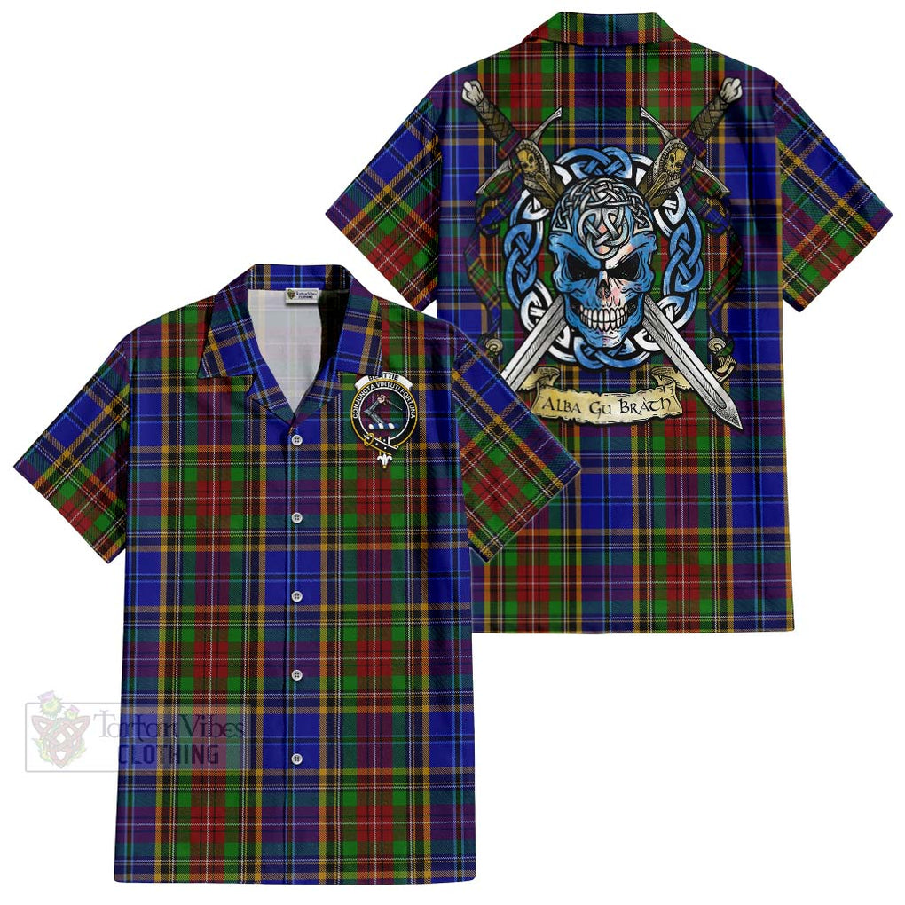 Beattie (Beatty) Tartan Hawaiian Shirt with Family Crest Celtic Skull Style Kid - Tartan Vibes Clothing