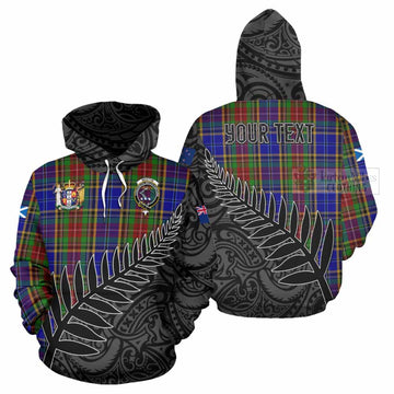 Tartan Vibes Clothing Beattie (Beatty) Crest Tartan Hoodie with New Zealand Silver Fern Half Style
