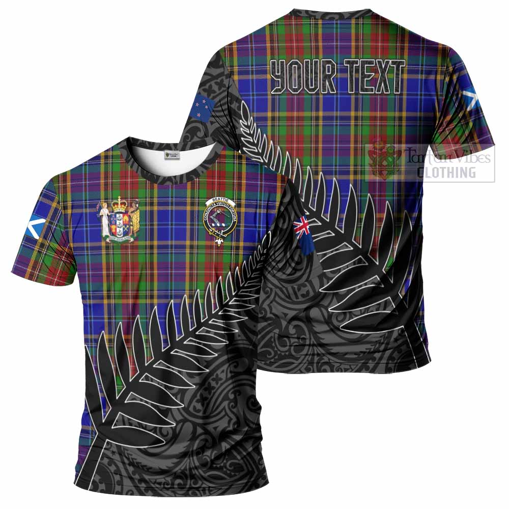 Tartan Vibes Clothing Beattie (Beatty) Crest Tartan T-Shirt with New Zealand Silver Fern Half Style