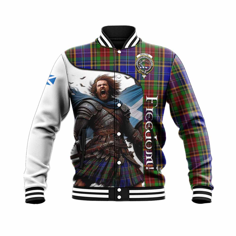 Beattie (Beatty) Crest Tartan Baseball Jacket Inspired by the Freedom of Scottish Warrior Unisex - Tartan Vibes Clothing