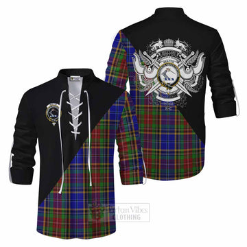 Beattie (Beatty) Tartan Ghillie Kilt Shirt with Family Crest and Military Logo Style Men - Tartan Vibes Clothing