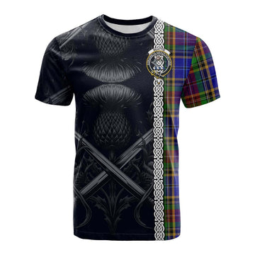 Beattie (Beatty) Tartan Cotton T-shirt with Family Crest Cross Sword Thistle Celtic Vibes