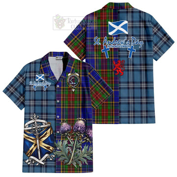 Beattie (Beatty) Tartan Hawaiian Shirt Happy St. Andrew's Day Half Tartan Style Kid - Tartan Vibes Clothing