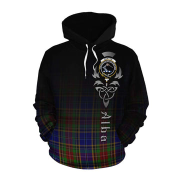 Tartan Vibes Clothing Beattie (Beatty) Tartan Cotton Hoodie Featuring Alba Gu Brath Family Crest Celtic Inspired