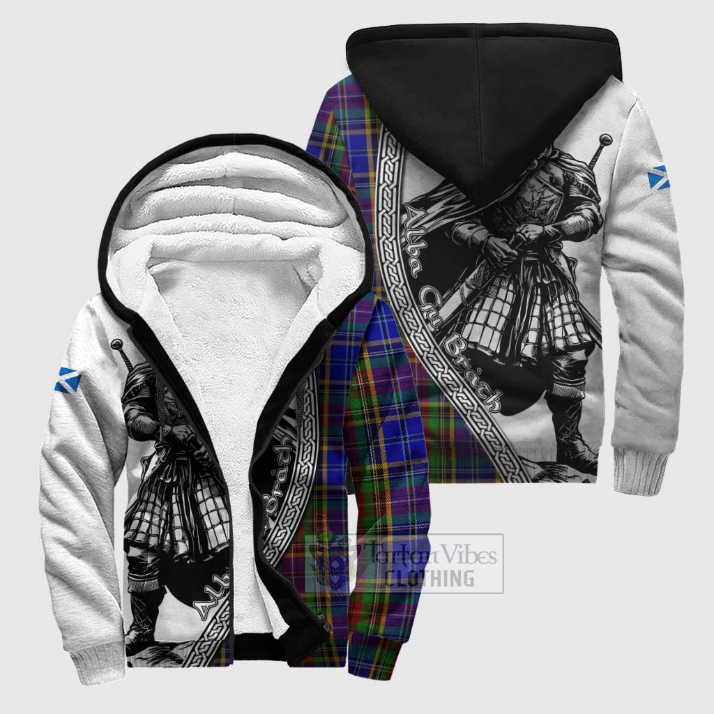 Beattie (Beatty) Tartan Clan Crest Sherpa Hoodie with Highlander Warrior Celtic Style Unisex S - Tartan Vibes Clothing