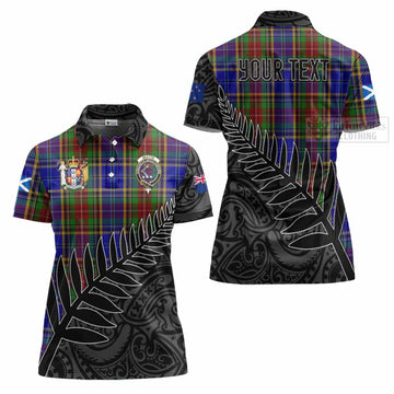 Beattie (Beatty) Crest Tartan Women's Polo Shirt with New Zealand Silver Fern Half Style Women - Tartan Vibes Clothing