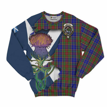 Tartan Vibes Clothing Beattie (Beatty) Tartan Family Crest Sweatshirt Scottish Thistle Celtic Inspired