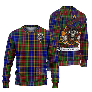 Beattie (Beatty) Tartan Ugly Sweater with Family Crest and Bearded Skull Holding Bottles of Whiskey Unisex - Tartan Vibes Clothing