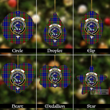 Beattie (Beatty) Tartan Christmas Aluminium Ornament with Family Crest Aluminium - Tartan Vibes Clothing