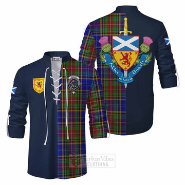 Beattie (Beatty) Tartan Ghillie Kilt Shirt Alba with Scottish Lion Royal Arm Half Style Men - Tartan Vibes Clothing