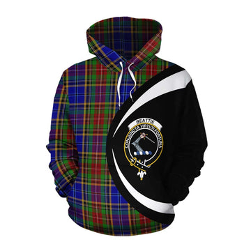 Beattie (Beatty) Tartan Cotton Hoodie with Family Crest Circle Style Pullover Hoodie XS - Tartan Vibes Clothing