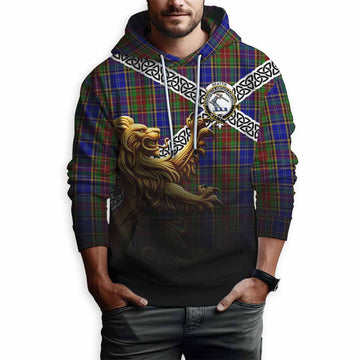 Beattie (Beatty) Crest Tartan Hoodie with Golden Lion Emblem Celtic Style Pullover Hoodie - Tartan Vibes Clothing