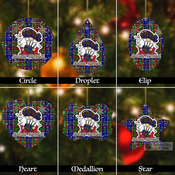 Beattie (Beatty) Tartan Christmas Aluminium Ornament with Scottish Gnome Playing Bagpipes Aluminium - Tartan Vibes Clothing