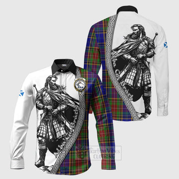 Beattie (Beatty) Tartan Clan Crest Long Sleeve Button Shirt with Highlander Warrior Celtic Style Men's Shirt S - Tartan Vibes Clothing