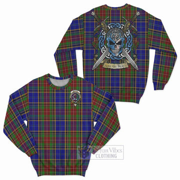 Beattie (Beatty) Tartan Sweatshirt with Family Crest Celtic Skull Style Unisex - Tartan Vibes Clothing