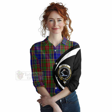 Beattie (Beatty) Tartan Women's Casual Shirt with Family Crest Circle Style Female - Tartan Vibes Clothing