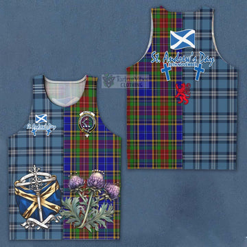 Beattie (Beatty) Tartan Men's Tank Top Happy St. Andrew's Day Half Tartan Style Men - Tartan Vibes Clothing