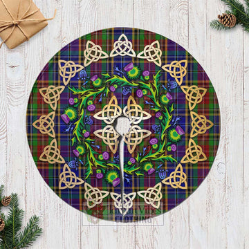 Beattie (Beatty) Tartan Christmas Tree Skirt with Thistle Celtic Knot Style Casual Tree Skirts - Tartan Vibes Clothing