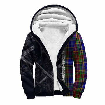 Beattie (Beatty) Tartan Sherpa Hoodie with Family Crest Cross Sword Thistle Celtic Vibes Unisex S - Tartan Vibes Clothing
