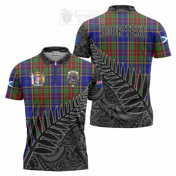 Beattie (Beatty) Crest Tartan Zipper Polo Shirt with New Zealand Silver Fern Half Style Unisex - Tartan Vibes Clothing